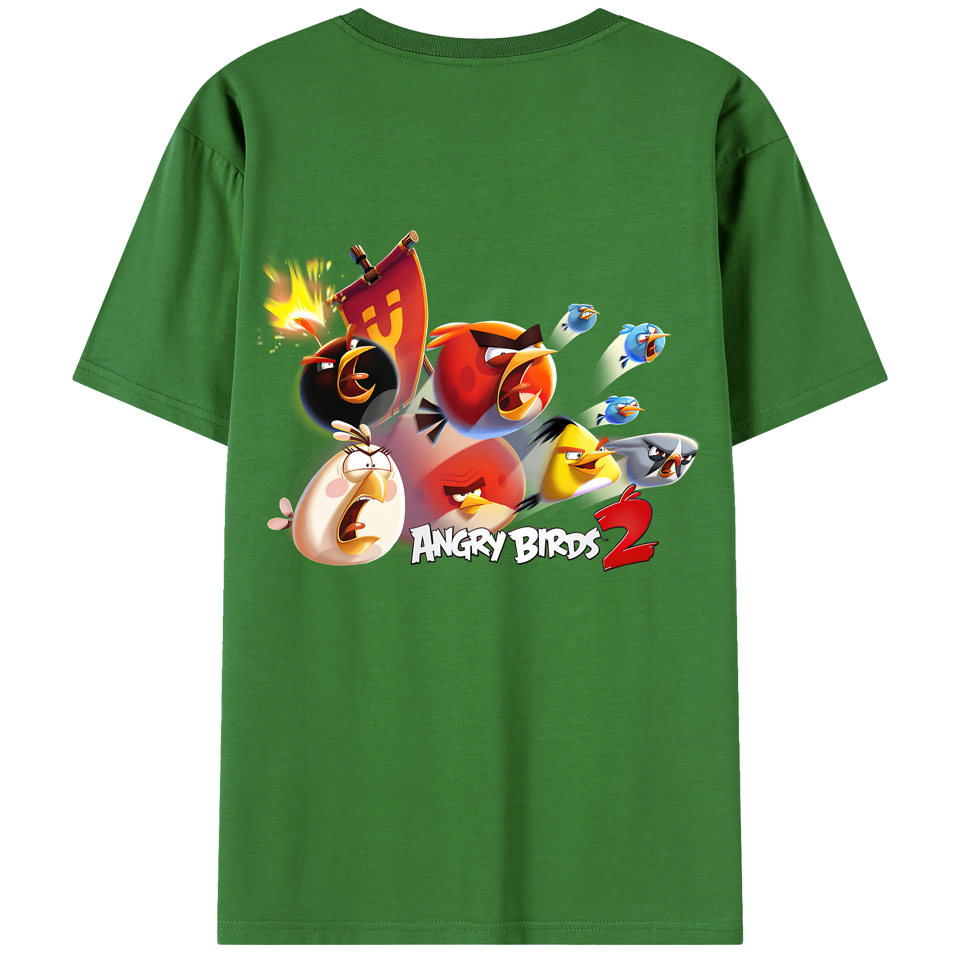 （画像用） Angry Birds アングリーバード レディース半袖Tシャツ(バックプリント)